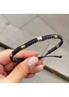 14 Ayar Altın Makrome Tek Küp Bileklik - 5mm