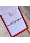 14 Ayar Altın Tel Kıvırma & Harf Bileklik - 2 Harf