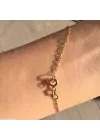 14 Ayar Altın 4 Küp Bileklik - 4mm