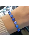 14 Ayar Altın Mavi Sedef Taşlı Bileklik