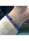 14 Ayar Altın Mavi Sedef Taşlı Bileklik