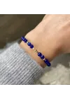 14 Ayar Altın Lacivert Quartz Taşlı Bileklik