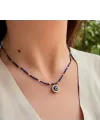 14 Ayar Altın Nazar Boncuklu Lapis Taşlı Kolye