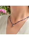 14 Ayar Altın Nazar Boncuklu Lapis Taşlı Kolye