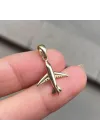 14 Ayar Altın Uçak Kolye Ucu