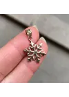 14 Ayar Altın Kar Tanesi Kolye Ucu
