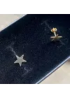 14 Ayar Altın Yıldız Küpe