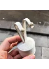 Kum İşlemeli Top Küpe - 6mm