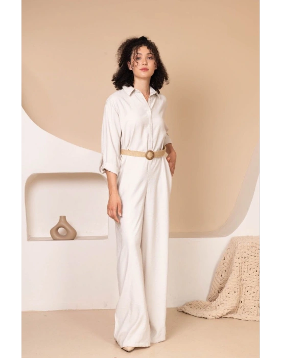 Müslin Rahat KalıpOversize Kadın Tulum