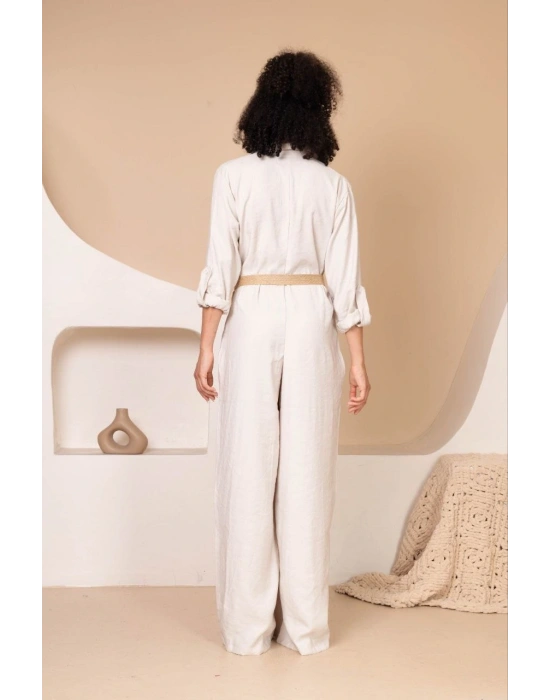 Müslin Rahat KalıpOversize Kadın Tulum