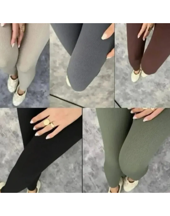 Fitilli İçi Pamuklu Kadın Tayt