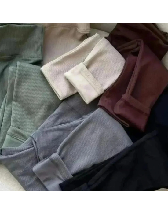 Fitilli İçi Pamuklu Kadın Tayt