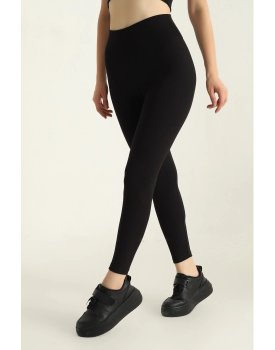 Fitilli İçi Pamuklu Kadın Tayt