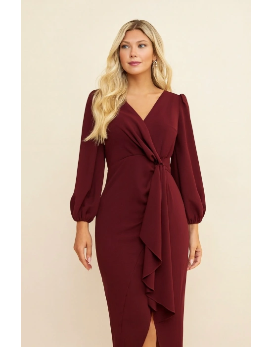 İçi Etekli Kurvaze Krep Elbise