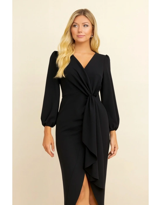 İçi Etekli Kurvaze Krep Elbise