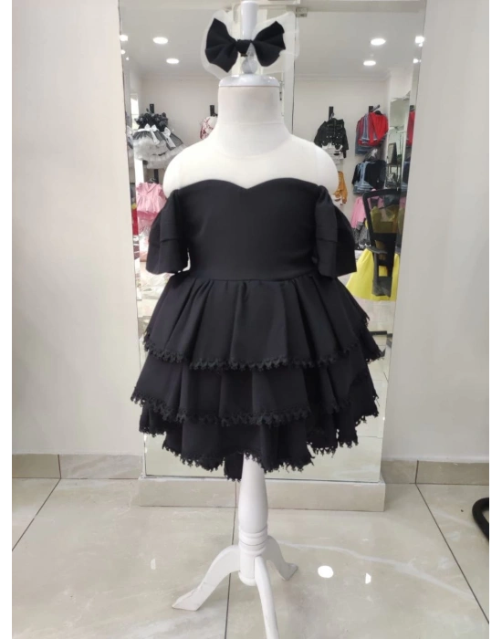 Önden Kısa Arkadan Uzun Düşük Omuz Abiye Elbise