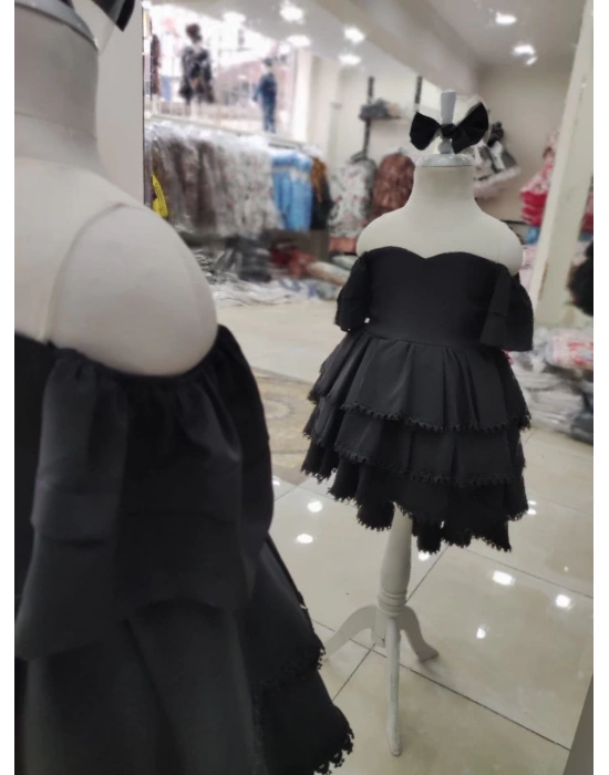 Önden Kısa Arkadan Uzun Düşük Omuz Abiye Elbise