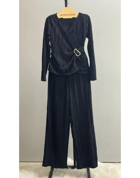 Yandan Tokalı Kurvaze Yaka Kadın Takım