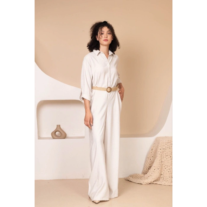 Müslin Rahat KalıpOversize Kadın Tulum