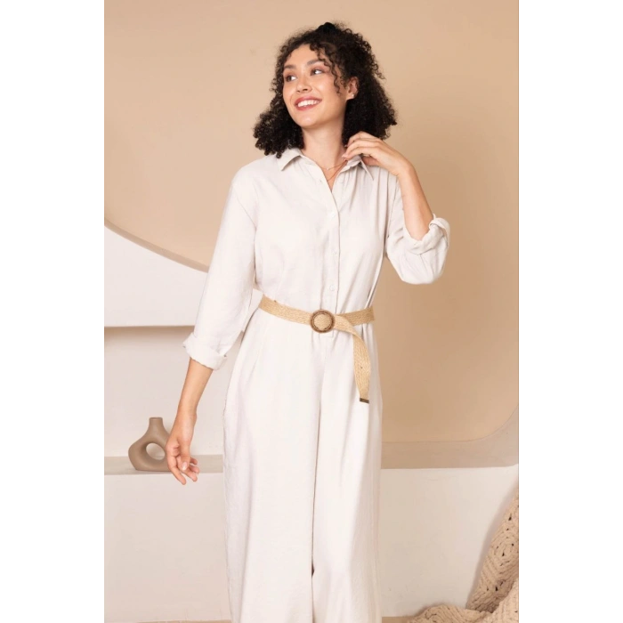 Müslin Rahat KalıpOversize Kadın Tulum