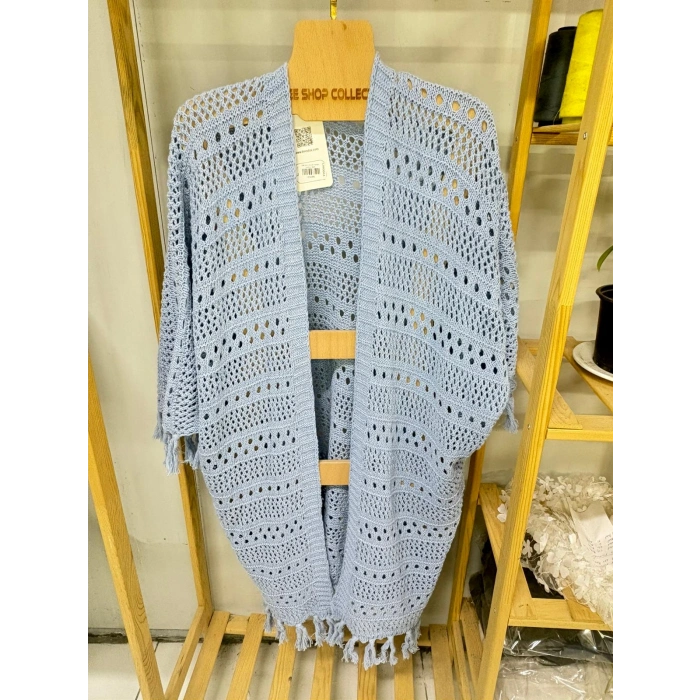 Ajurlu Standart Beden Salaş Triko Hırka