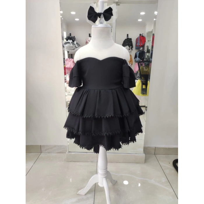 Önden Kısa Arkadan Uzun Düşük Omuz Abiye Elbise