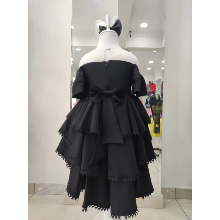 Önden Kısa Arkadan Uzun Düşük Omuz Abiye Elbise