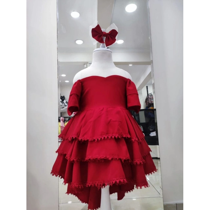 Önden Kısa Arkadan Uzun Düşük Omuz Abiye Elbise