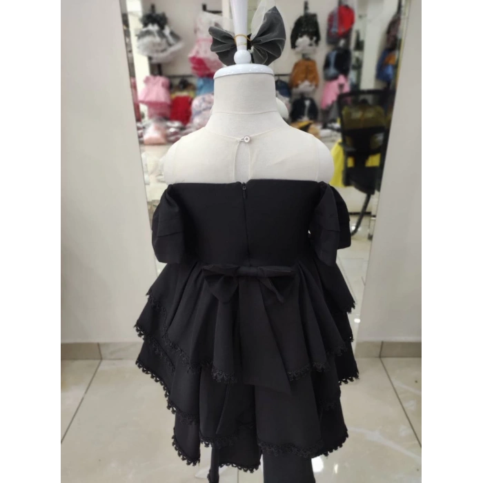 Önden Kısa Arkadan Uzun Düşük Omuz Abiye Elbise