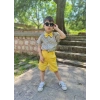 Erkek Çocuk Poplin Gömlek Papyon ve Şort Kombin