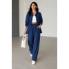 Müslin Gömlek Pantolon Takım Lacivert