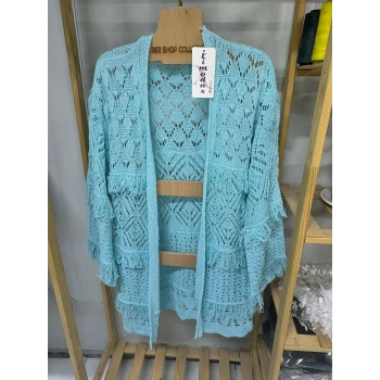 Ajurlu Standart Beden Salaş Triko Hırka