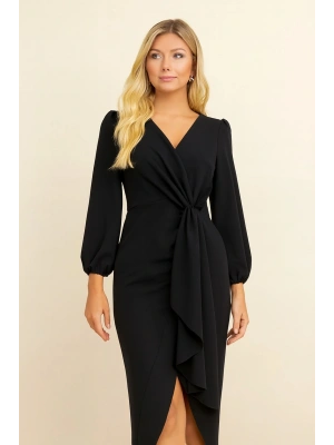 İçi Etekli Kurvaze Krep Elbise