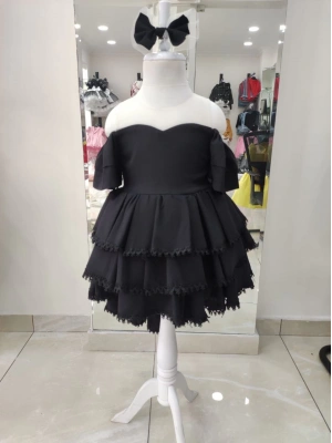 Önden Kısa Arkadan Uzun Düşük Omuz Abiye Elbise