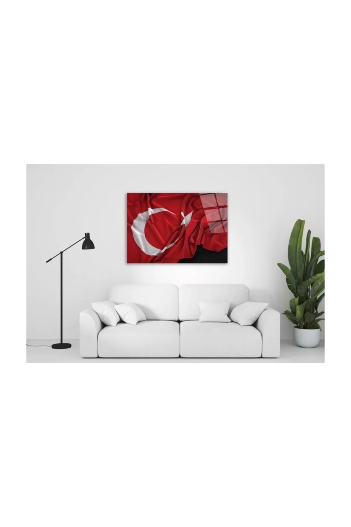 3d Turkish Flag Glass Painting 50x70 Cm