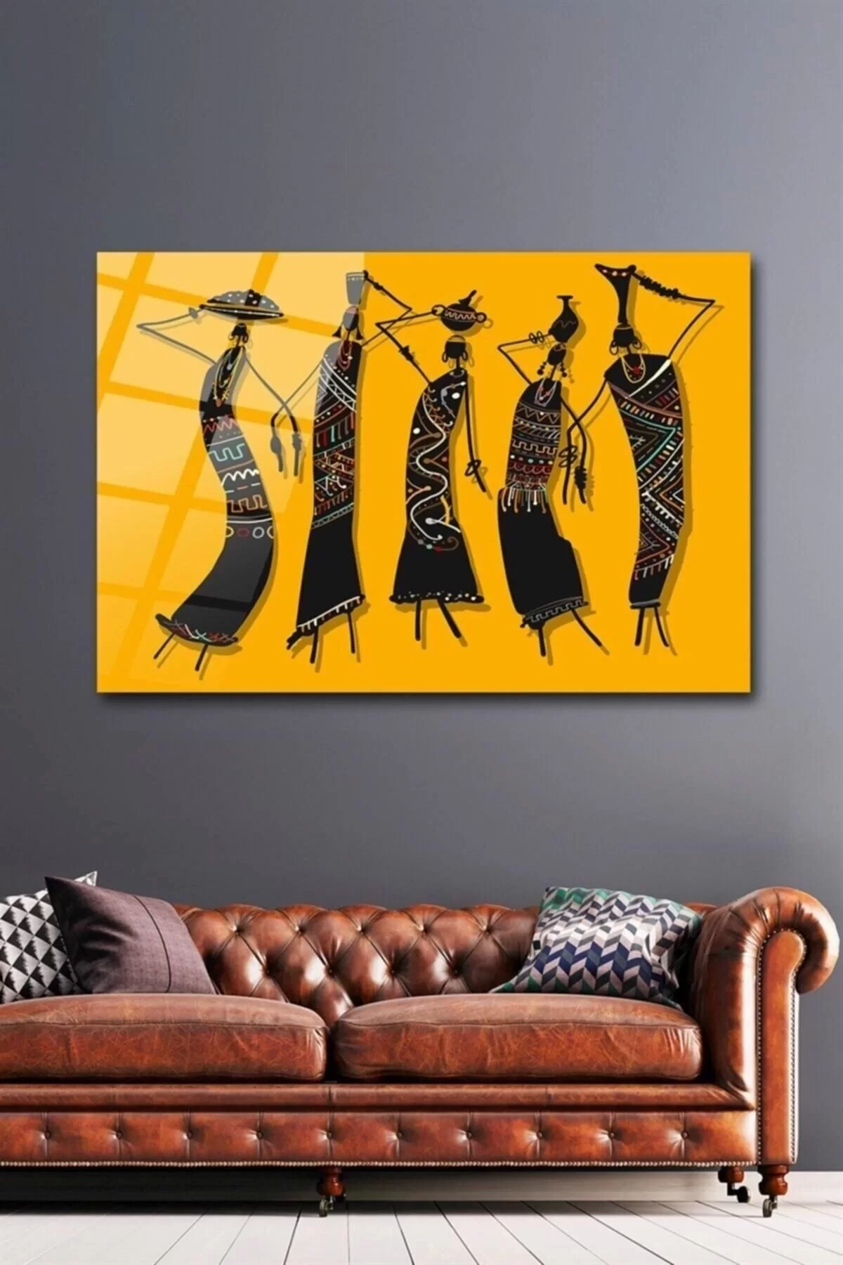 African Glass Painting Wall Decoration