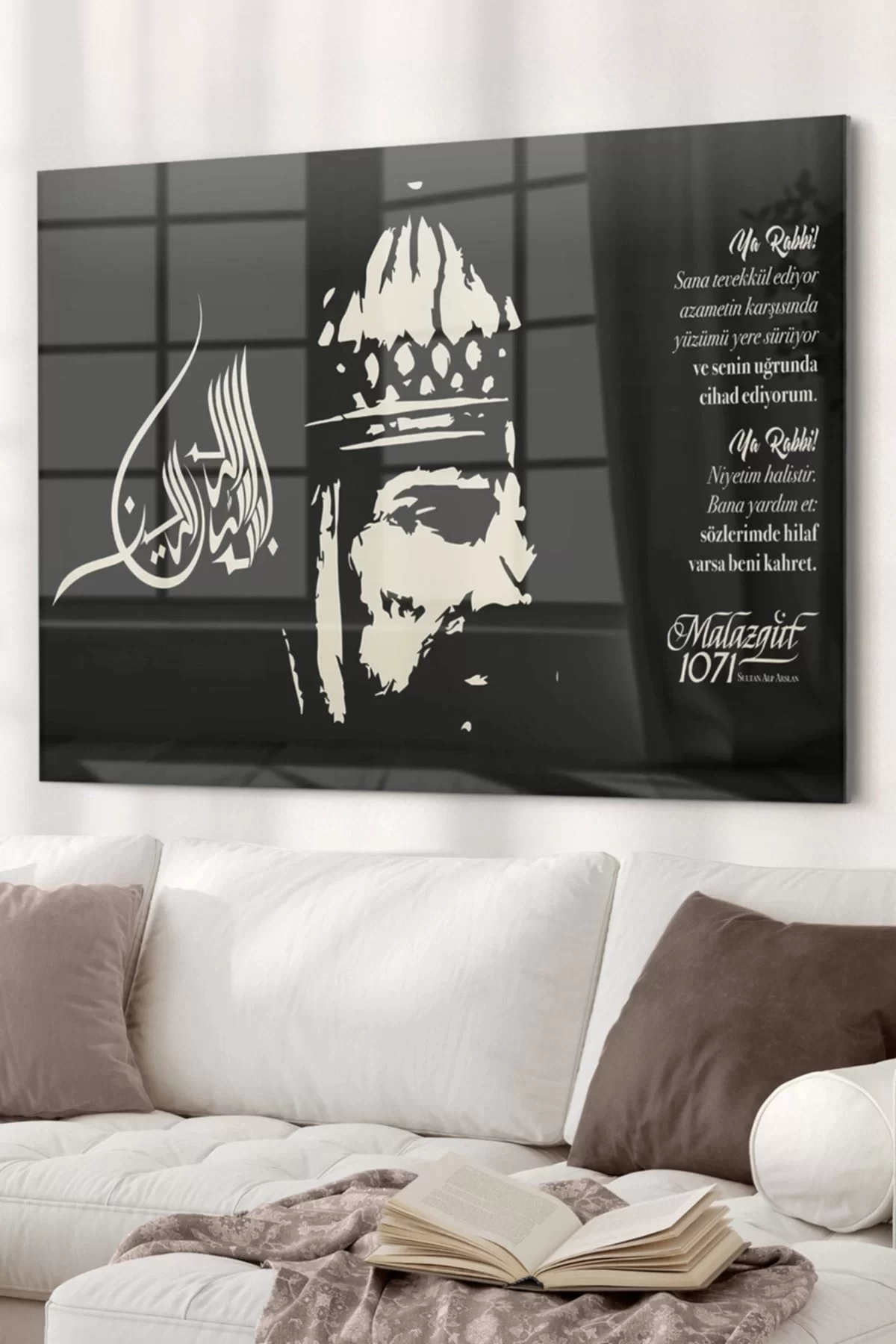 Alp Arslan | Ottoman Themed Glass Painting | 50x70cm