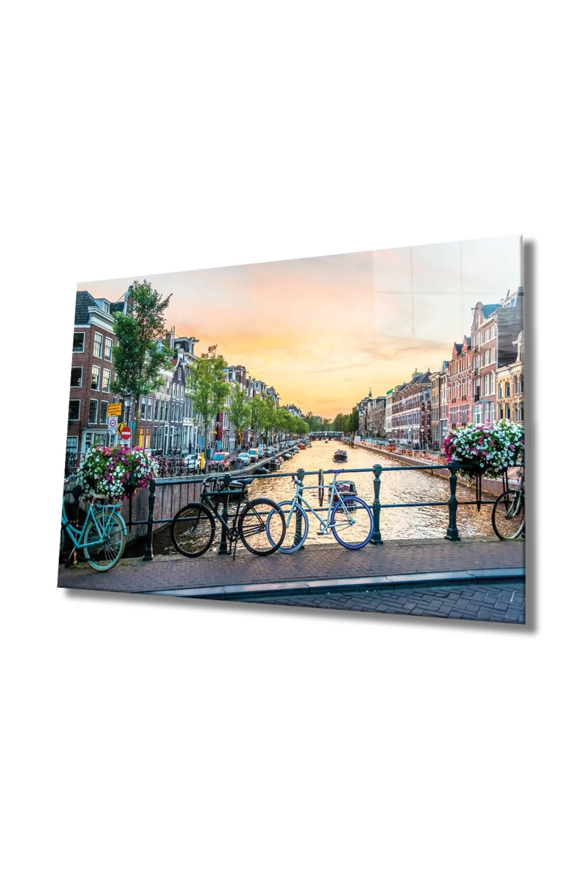 Amsterdam Glass Painting, Home And Office Wall Decoration