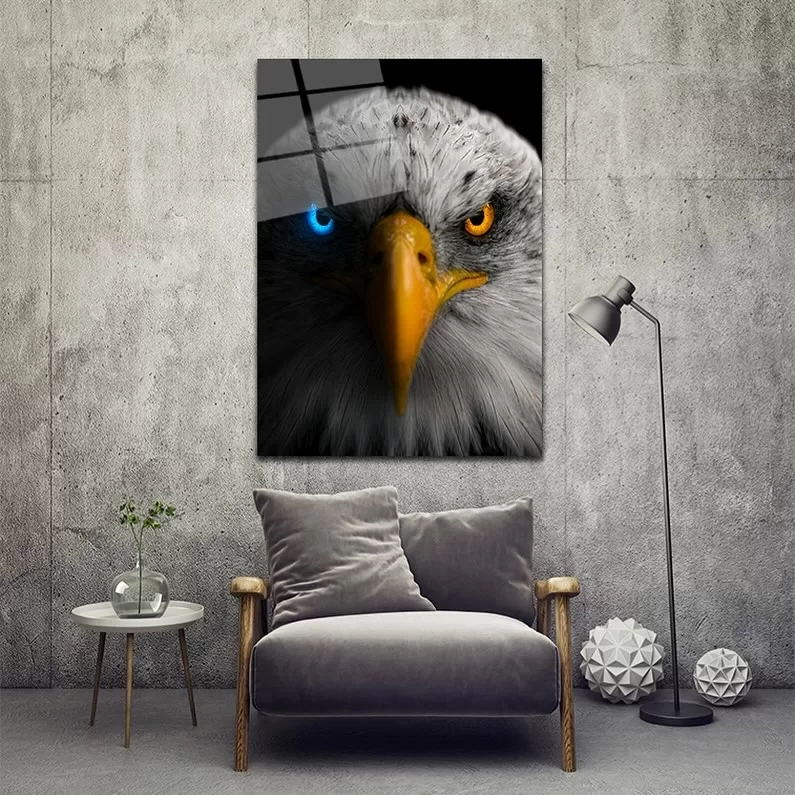 Noble Eagle Glass Painting