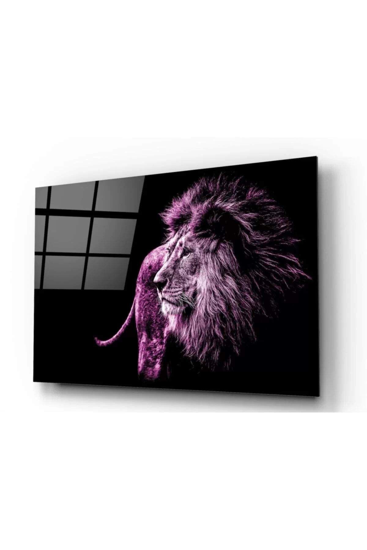 Lion Glass Painting