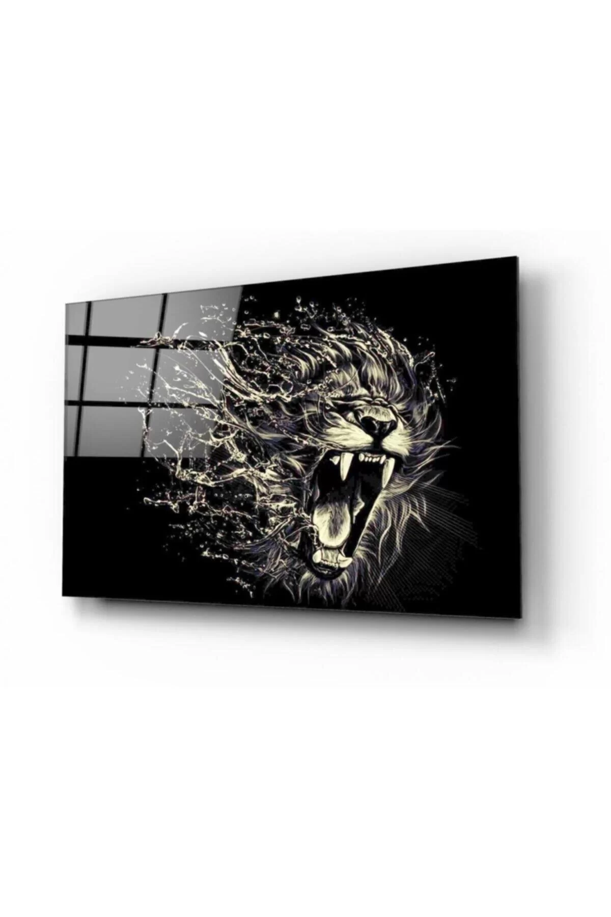 Lion Glass Painting