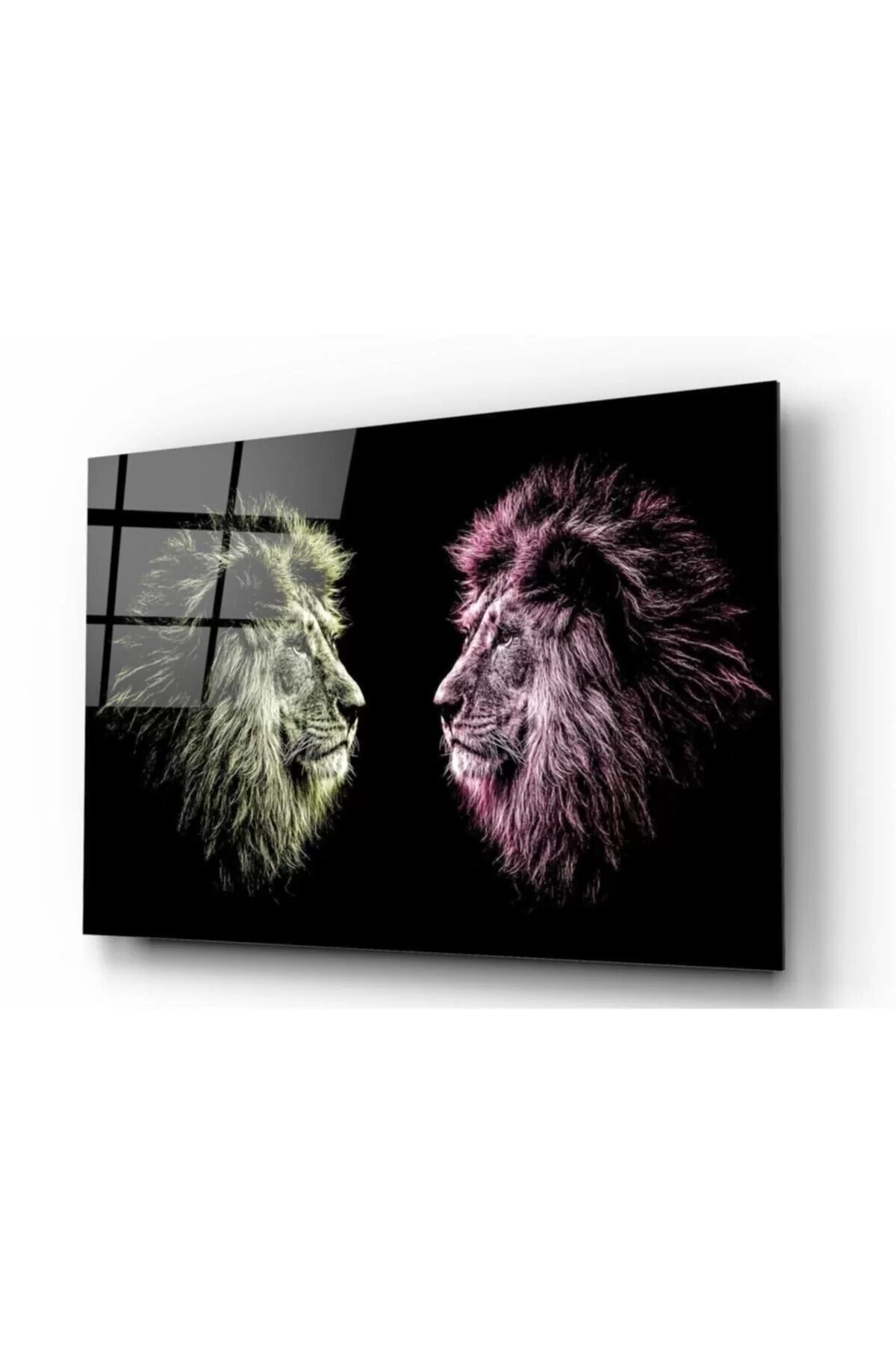 Lion Glass Painting