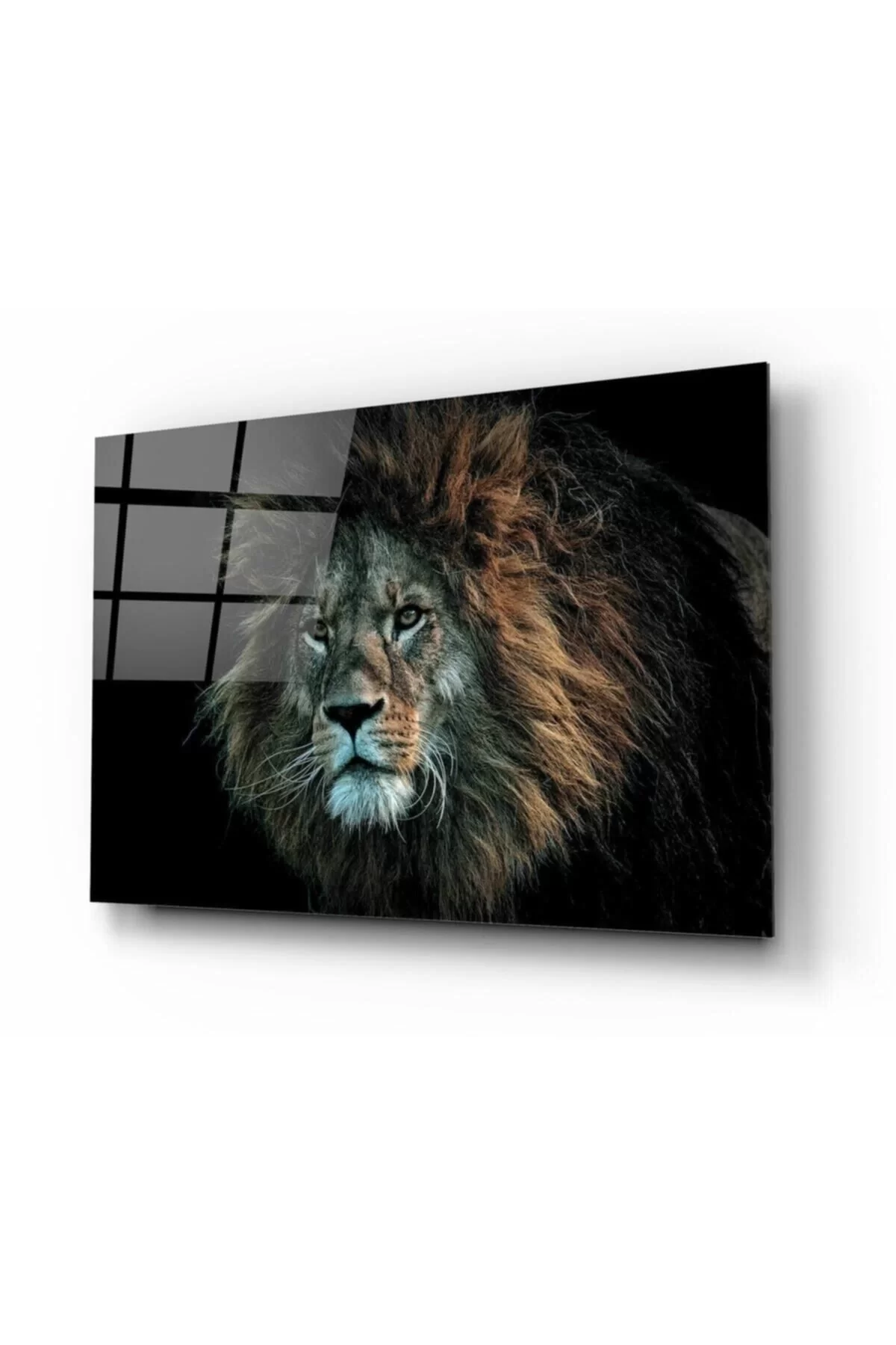 Lion Glass Painting