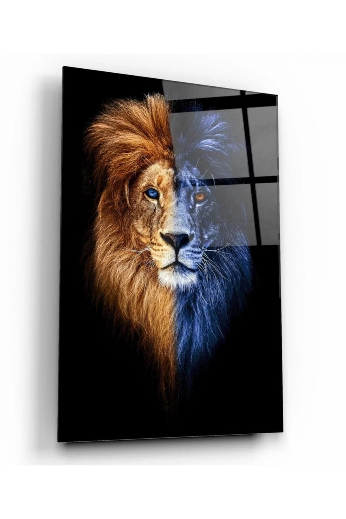 Lion Glass Painting