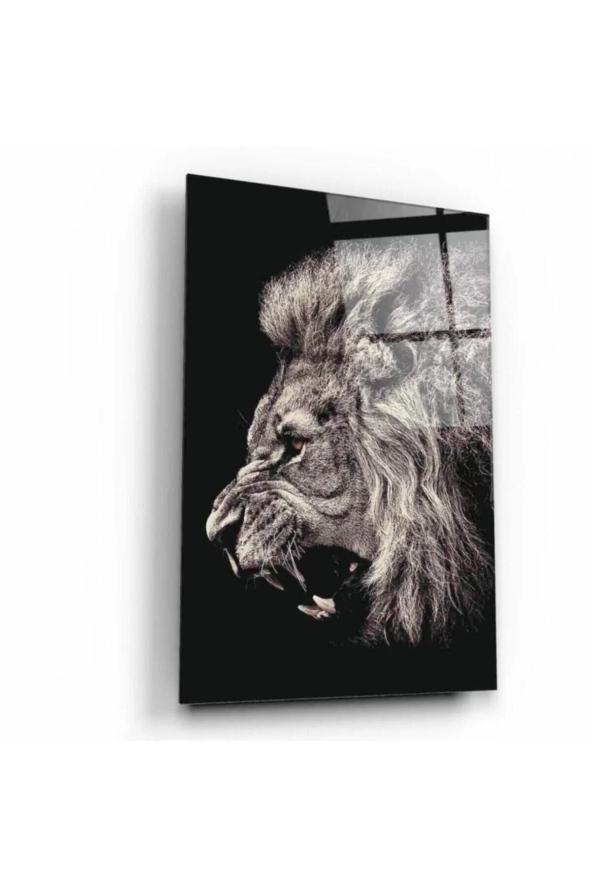 Lion Glass Painting