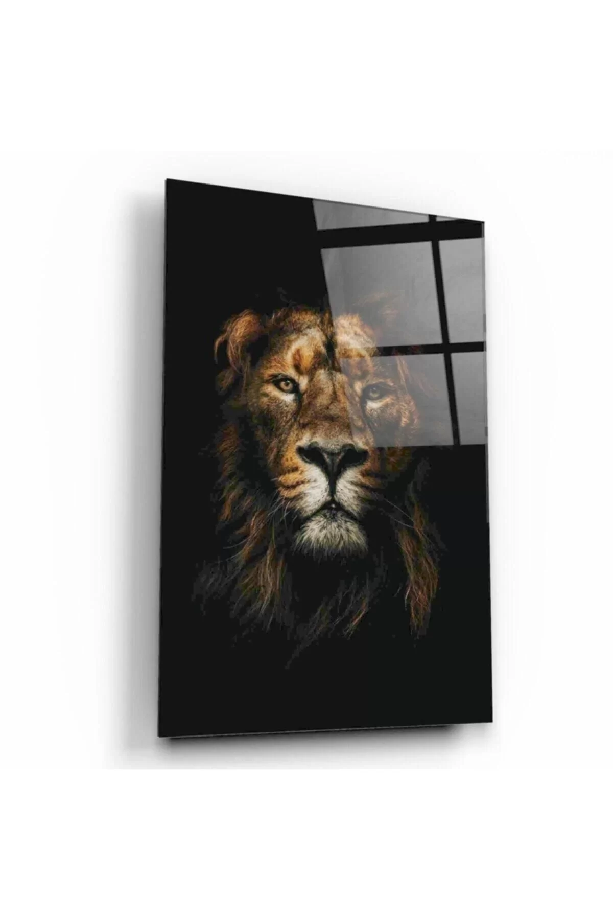 Lion Glass Painting