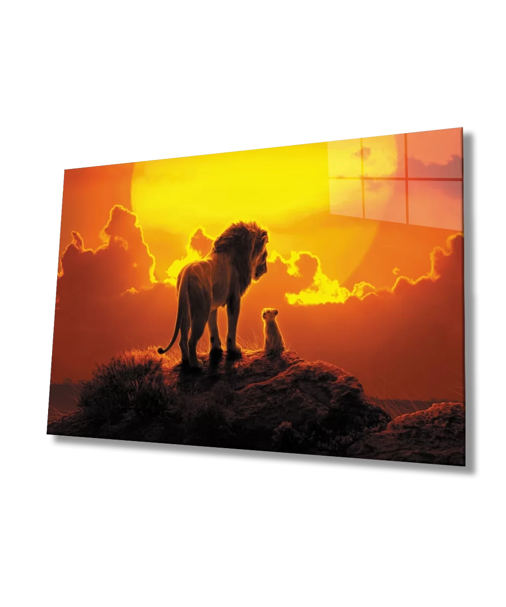 Lion Glass Painting