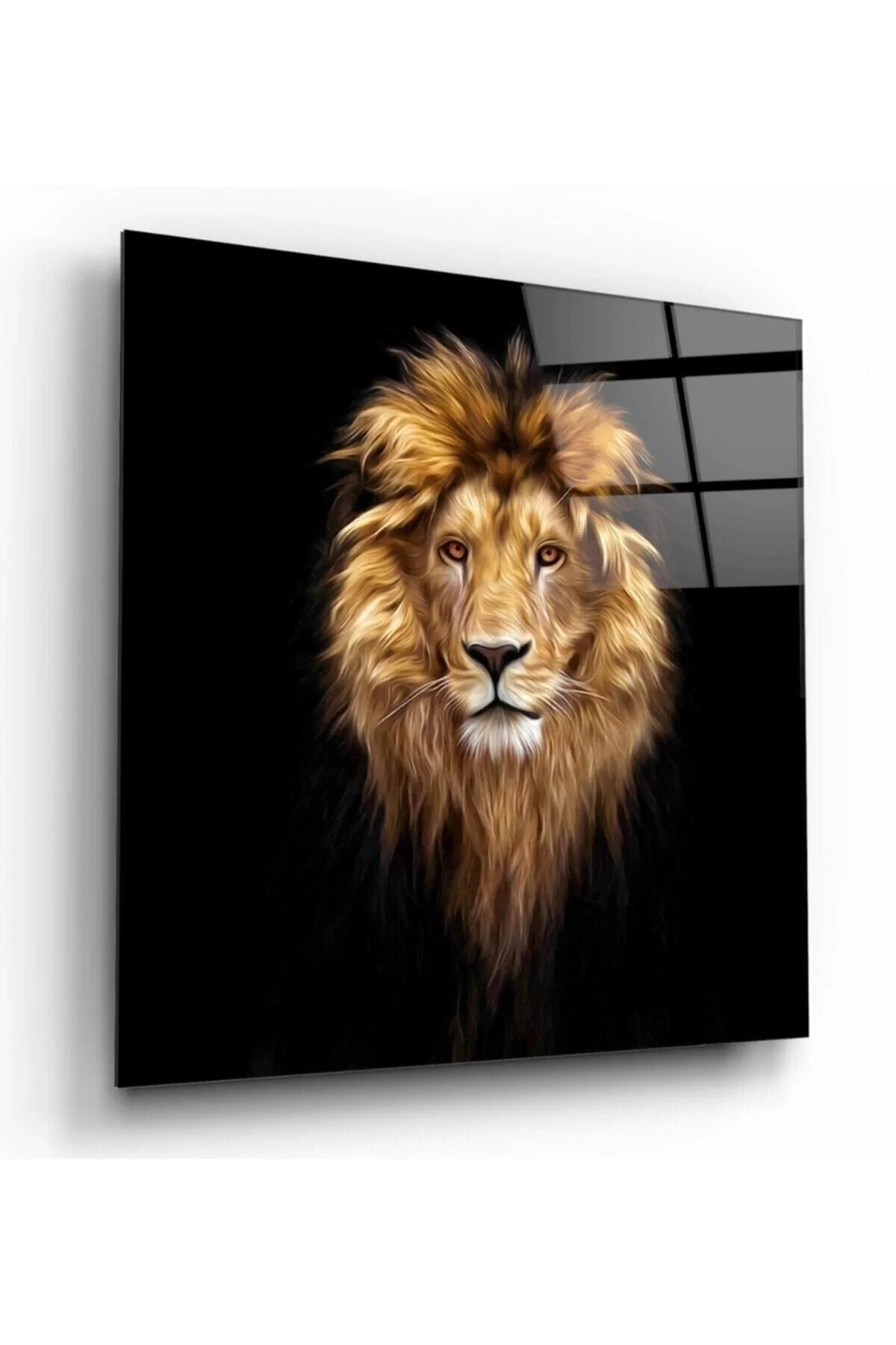 Lion Glass Painting