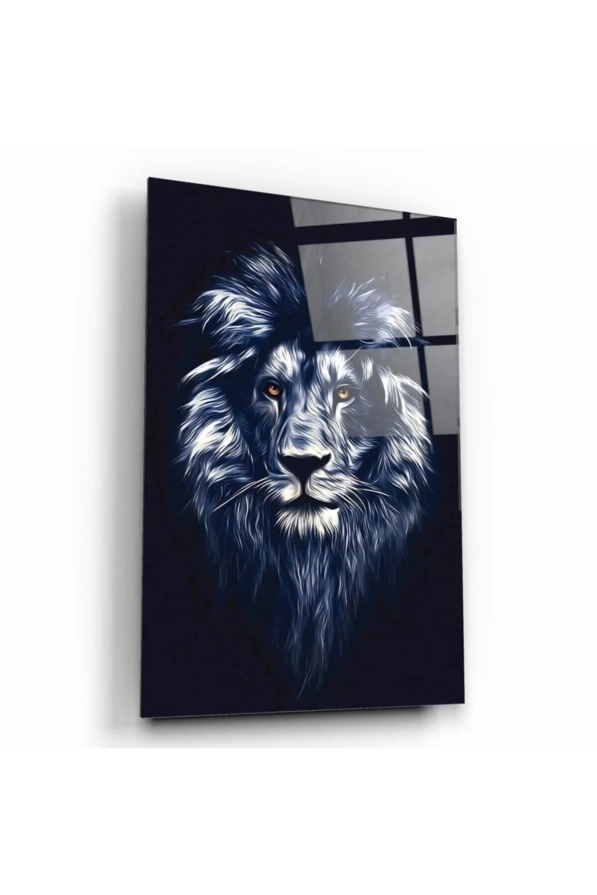 Lion Glass Painting