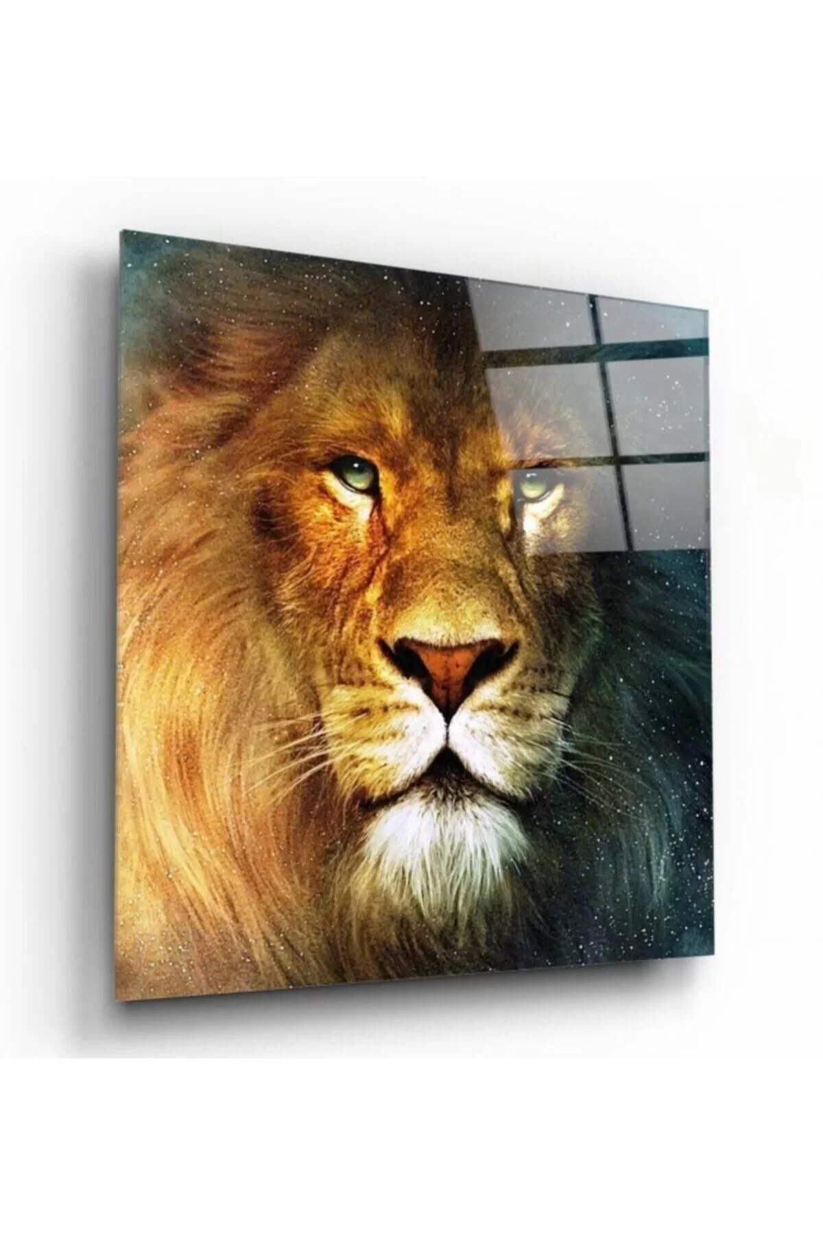 Lion Glass Painting